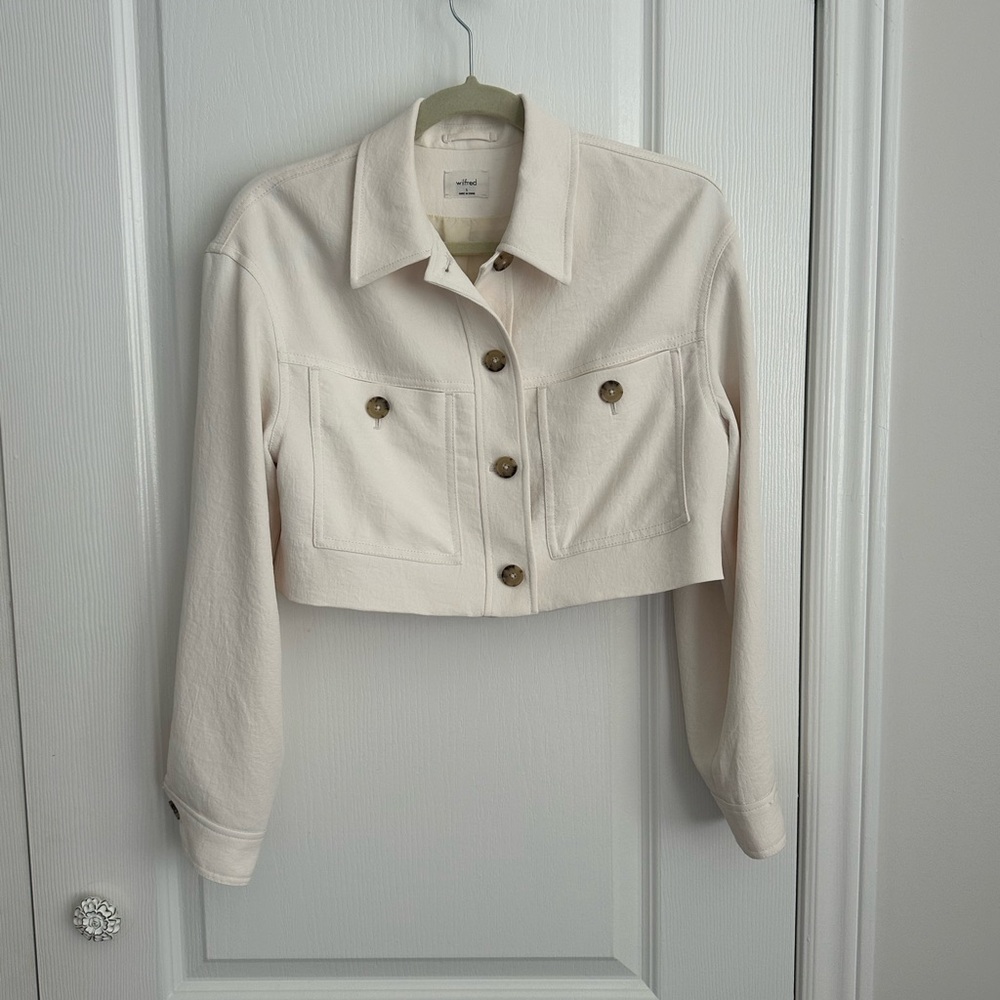 Wilfred Cream Cropped Jacket